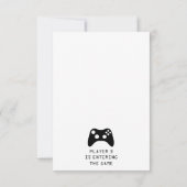 Videospiel-Baby-Paar-Dusche des Spieler-3 Einladung (Rückseite)