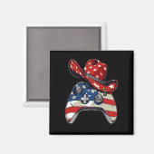 Videospiel-Controller 4. Juli amerikanische Flagge Magnet (Vorderseite/Rückseite)