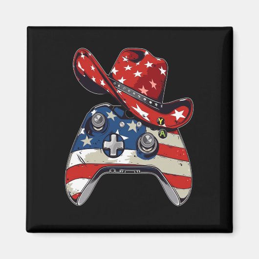 Videospiel-Controller 4. Juli amerikanische Flagge Magnet (Vorne)