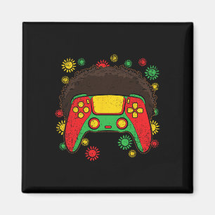 Videospiel-Controller Afro Black History Month Gam Magnet