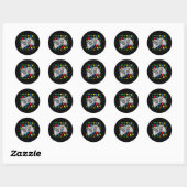 Videospiel-Controller Autismus Awareness Puzzle Pi Runder Aufkleber (Blatt)