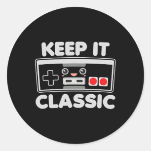 Videospiel-Controller Behalte es klickend Humor 80 Runder Aufkleber