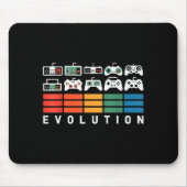 Videospiel-Controller-Evolution 80er 90er Retro-Ga Mousepad (Vorne)
