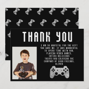 Videospiel-Controller Gaming-Foto Geburtstag Dankeskarte