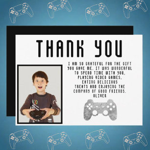 Videospiel-Controller Gaming-Foto Geburtstag Dankeskarte