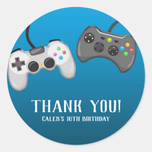 Videospiel-Controller Geschenk für den Geburtstag  Runder Aufkleber