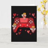 Videospiel-Controller Herz Valentinstag Cute Ga Karte (Gelbe Blume)