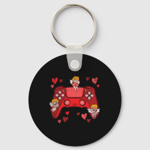 Videospiel-Controller Herz Valentinstag Cute Ga Schlüsselanhänger