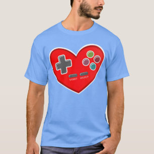 Videospiel-Controller Herzform vintage retro T-Shirt
