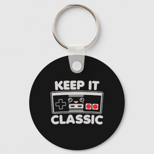 Videospiel-Controller Keep It Clic Humor 80er Retr Schlüsselanhänger (Vorderseite)