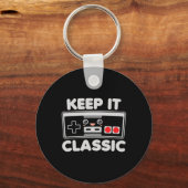 Videospiel-Controller Keep It Clic Humor 80er Retr Schlüsselanhänger (Vorderseite)