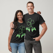 Videospiel-Controller-Kleeblatt St Patricks Day Ga T-Shirt (Unisex)