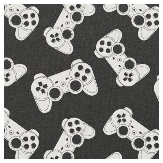 Videospiel-Controller-Musterstoff Stoff (Nahaufnahme)