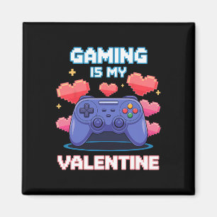 Videospiel-Controller Pixel-Herzen für Valentinsta Magnet