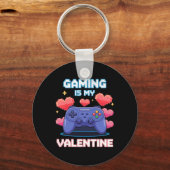 Videospiel-Controller-Pixel-Herzen für Valentinsta Schlüsselanhänger (Vorderseite)