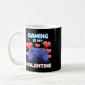 Videospiel-Controller-Pixelherzen für Valentinstag Kaffeetasse (Links)