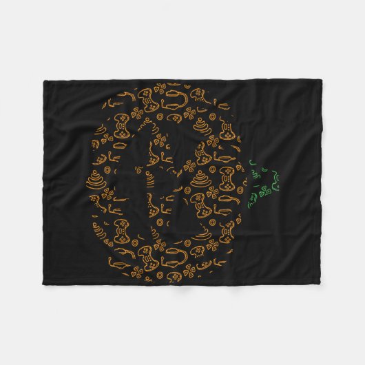 Videospiel Controller Pumpkin Halloween Kostüm Ga Fleecedecke (Vorderseite (Horizontal))