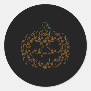 Videospiel Controller Pumpkin Halloween Kostüm Ga Runder Aufkleber