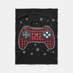Videospiel-Controller Rot kariert Gamer Jungen Kin Fleecedecke