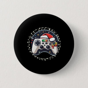 Videospiel-Controller-Santa-Hut-Weihnachten-Gaming Button