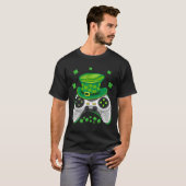 Videospiel-Controller Shamrock Gamer St. Patrickst T-Shirt (Vorne ganz)