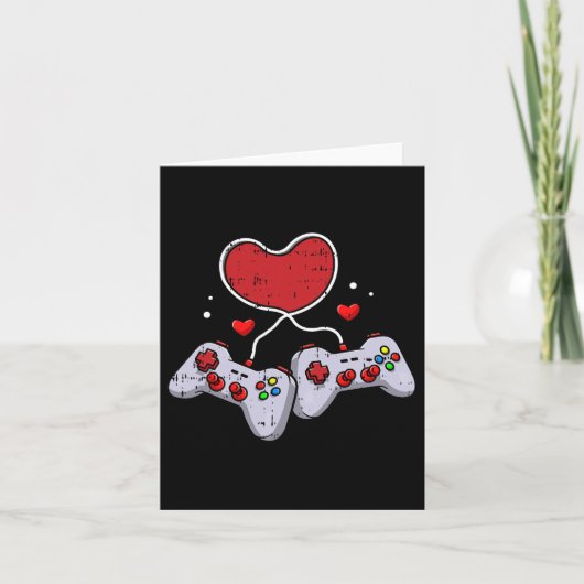 Videospiel Controller Valentinstag Cool Gaming G Karte (Vorderseite)
