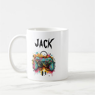 Videospiel-Controller Wasserfarbe Cool Gaming Kaffeetasse