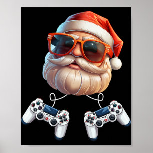 Videospiel-Controller Weihnachten Gamer Gaming-Ent Poster