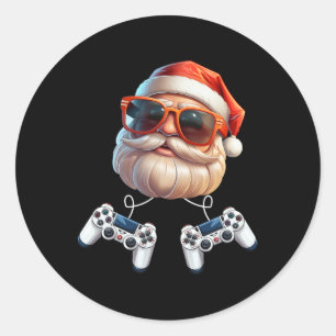Videospiel-Controller Weihnachten Gamer Gaming-Ent Runder Aufkleber