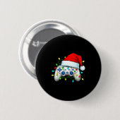 Videospiel-Controller Weihnachten Santa Hut Gamer  Button (Vorne & Hinten)