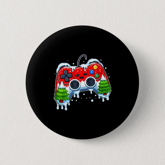 Videospiel-Controller Weihnachten Santa Hut Gamer Button (Vorderseite)