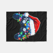 Videospiel-Controller Weihnachten Santa Hut Gamer  Fleecedecke (Vorderseite (Horizontal))