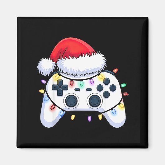 Videospiel-Controller Weihnachten Santa Hut Gamer Magnet (Vorne)