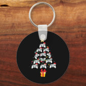 Videospiel-Controller-Weihnachtsbaum Xmas Junge Mä Schlüsselanhänger (Vorderseite)