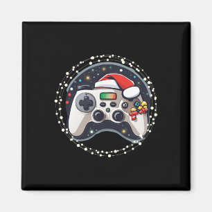 Videospiel-Controller Weihnachtsmannhut Weihnachte Magnet