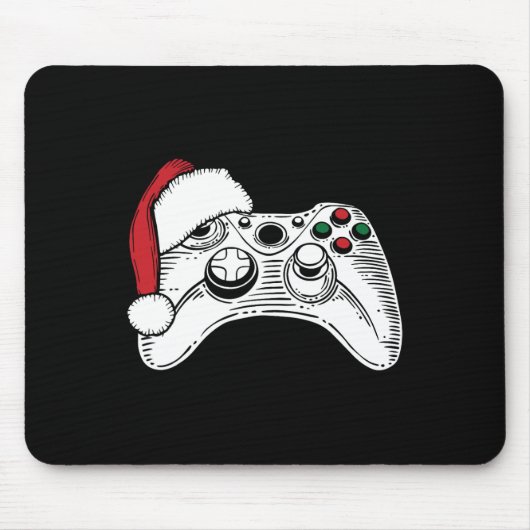 Videospiel-Controller-Weihnachtsmannmütze Weihnach Mousepad (Vorne)