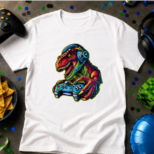 Videospiel Dinosaurier Gaming Geburtstagsparty T-Shirt