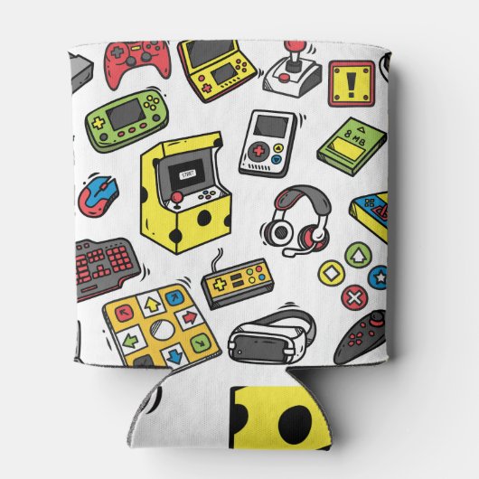 Videospiel, doodles Set Dosenkühler (Rückseite)