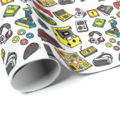 Videospiel, doodles Set Geschenkpapier (Rolleneckpunkt)