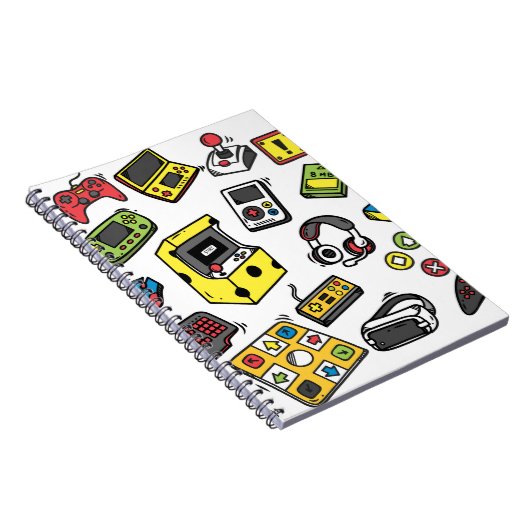 Videospiel, doodles Set Notizblock (Rechte Seite)