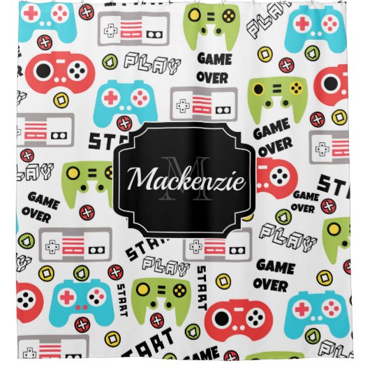 Videospiel Duschvorhang (Vorderseite)