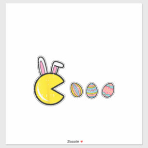 Videospiel-Easter-Eggs essen Retro-Gamer Männer Ju Aufkleber
