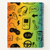 Videospiel, farbiges SpiralNotebook Notizblock (Rückseite)