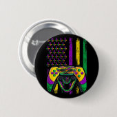 Videospiel-Flaggenperlen Kinder Mardi Gras-Shirts  Button (Vorne & Hinten)