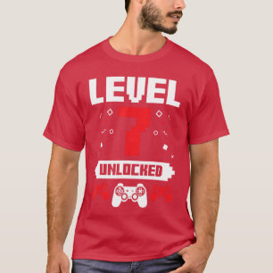 Videospiel-Geburtstag 7 Jahre alter Gamer-Geschenk T-Shirt