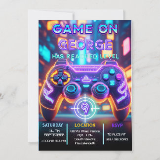 Videospiel Geburtstag Einladung