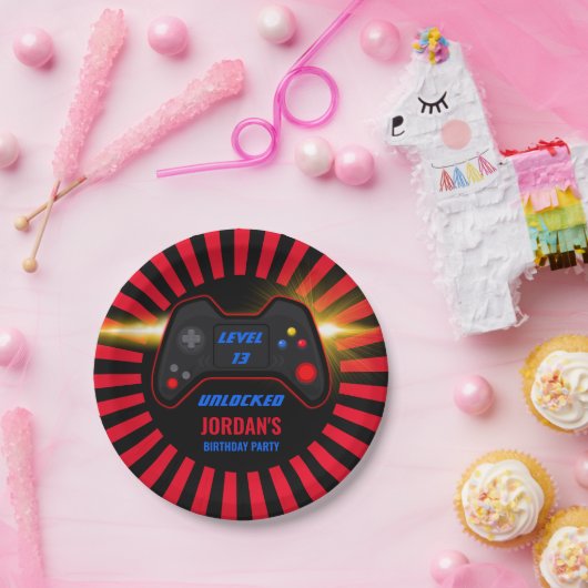 Videospiel Geburtstag Pappteller (Party)