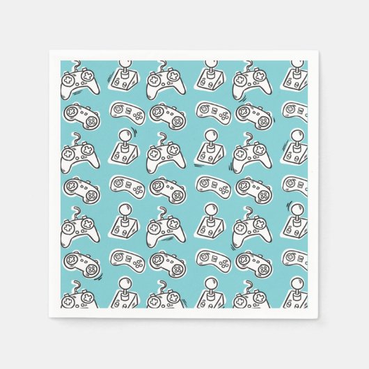 Videospiel Geburtstag Serviette (Vorderseite)
