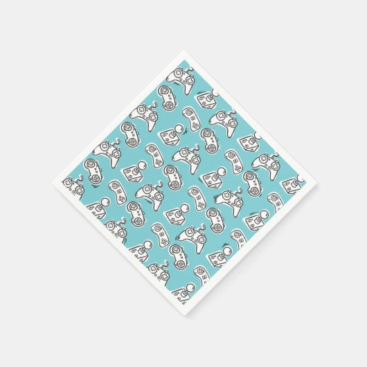 Videospiel Geburtstag Serviette (Ecke)