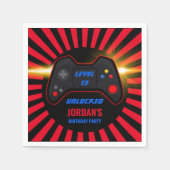 Videospiel Geburtstag Serviette (Vorderseite)